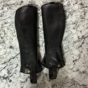 Black, English riding half chaps, women’s small